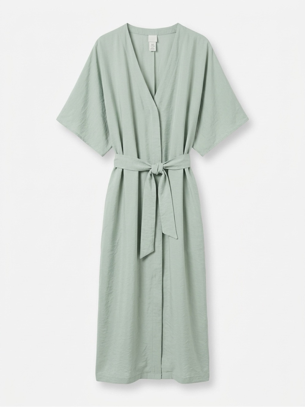 H&M Sage Green Maxi Dress with Tie Waist